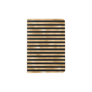 Passport holder goldblack