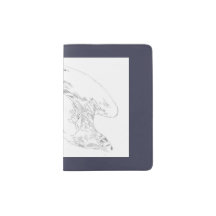 Passport holder in blue with Eagle image