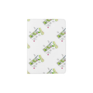 PASSPORT HOLDER - MOJITO RECIPE COCKTAIL ART