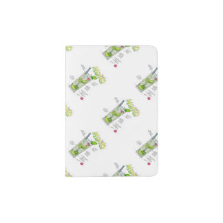 PASSPORT HOLDER - MOJITO RECIPE COCKTAIL ART