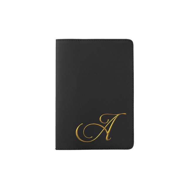 Passport Holder Monogram Letter A. (Front)