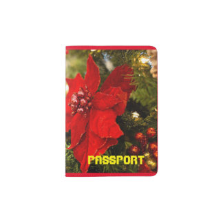 Passport holder Poinsettia