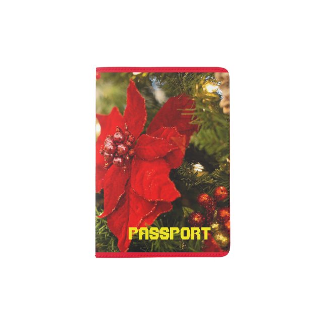 Passport holder Poinsettia (Front)