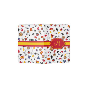 Passport holder w items of Spain to add monogram