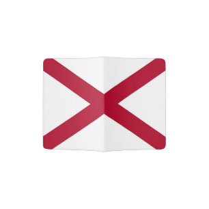 Passport Holder with flag of Alabama State, USA