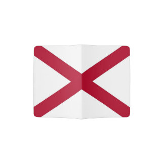 Passport Holder with flag of Alabama State, USA