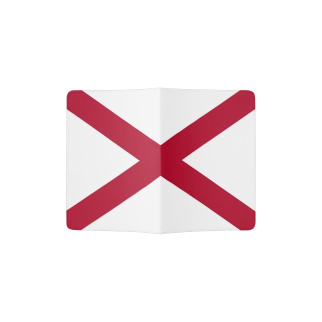 Passport Holder with flag of Alabama State, USA (Opened)