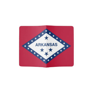 Passport Holder with flag of Arkansas, USA