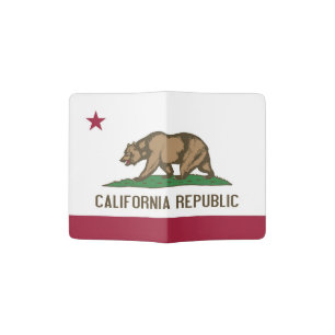 Passport Holder with flag of California, USA