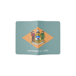 Passport Holder with flag of Delaware, USA