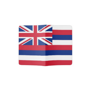 Passport Holder with flag of Hawaii, USA