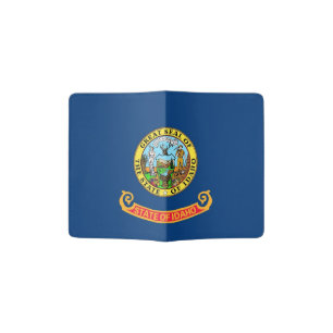 Passport Holder with flag of Idaho, USA
