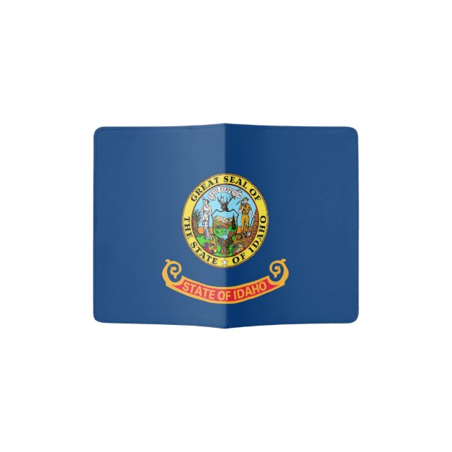Passport Holder with flag of Idaho, USA (Opened)