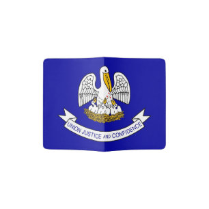 Passport Holder with flag of Louisiana, USA