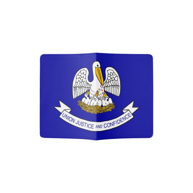 Passport Holder with flag of Louisiana, USA (Opened)