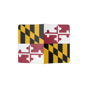 Passport Holder with flag of Maryland, USA