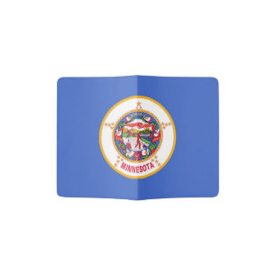 Passport Holder with flag of Minnesota, USA