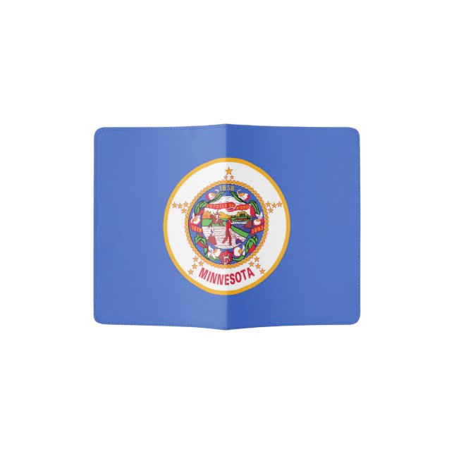 Passport Holder with flag of Minnesota, USA (Opened)