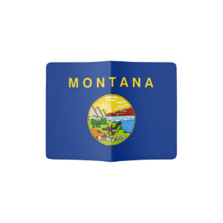 Passport Holder with flag of Montana, USA