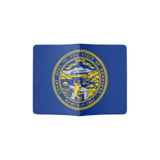 Passport Holder with flag of Nebraska, USA