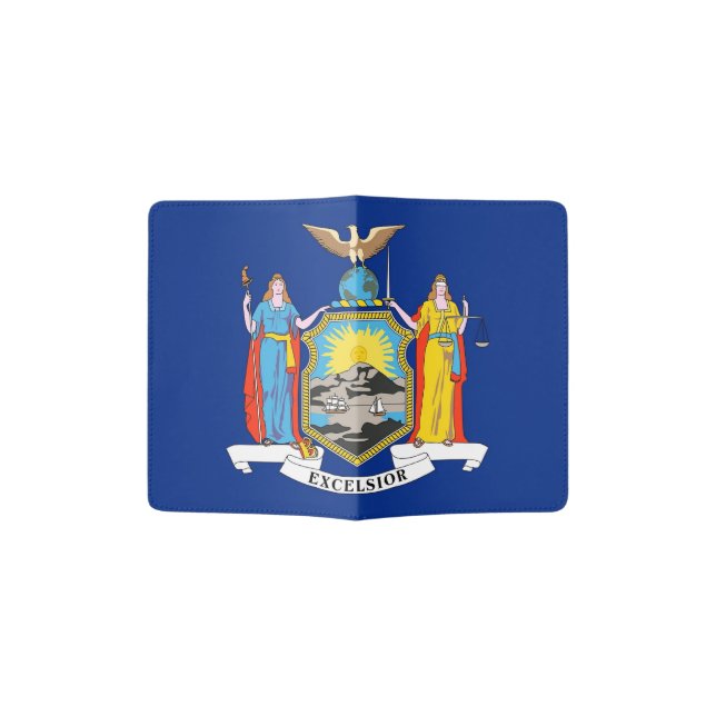 Passport Holder with flag of New York, USA (Opened)