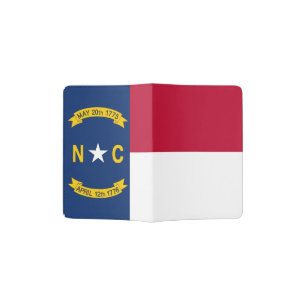 Passport Holder with flag of North Carolina, USA