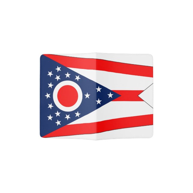 Passport Holder with flag of Ohio, USA (Opened)