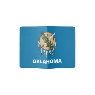 Passport Holder with flag of Oklahoma, USA