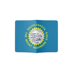 Passport Holder with flag of South Dakota, USA