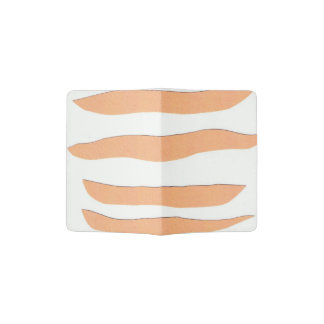 Passport Holder with Orange Stripes
