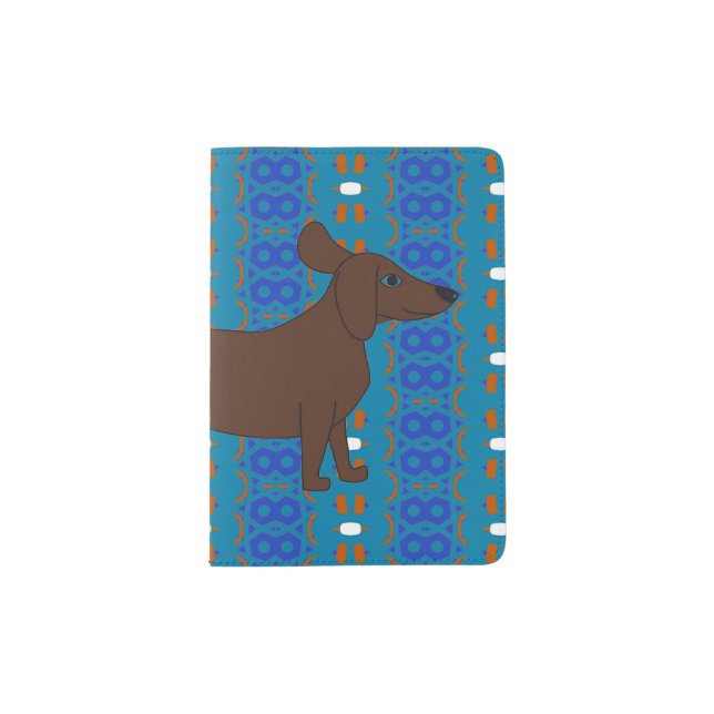 Passport Holder with Peripatetic Dachshund (Front)