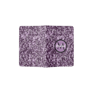 Passport Holder with soft lilac camo design