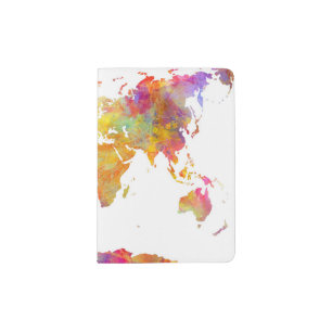 Passport Holders & Covers world map