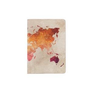 Passport Holders & Covers world map