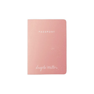 Passport - Pink Confetti Name Passport Holder