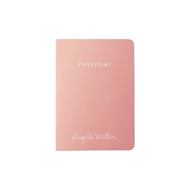 Passport - Pink Confetti Name Passport Holder (Front)