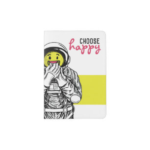 Passport Protector [choose happy] Astronaut Holder