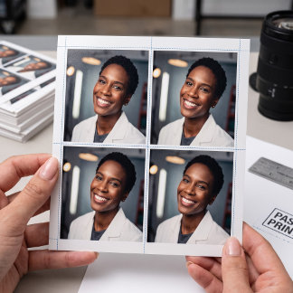 Passport Size Photo Print 2x2 Inch Image for Visa