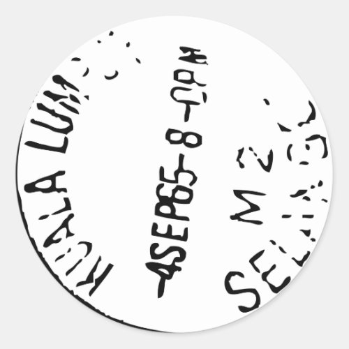 Passport Stamp Classic Round Sticker