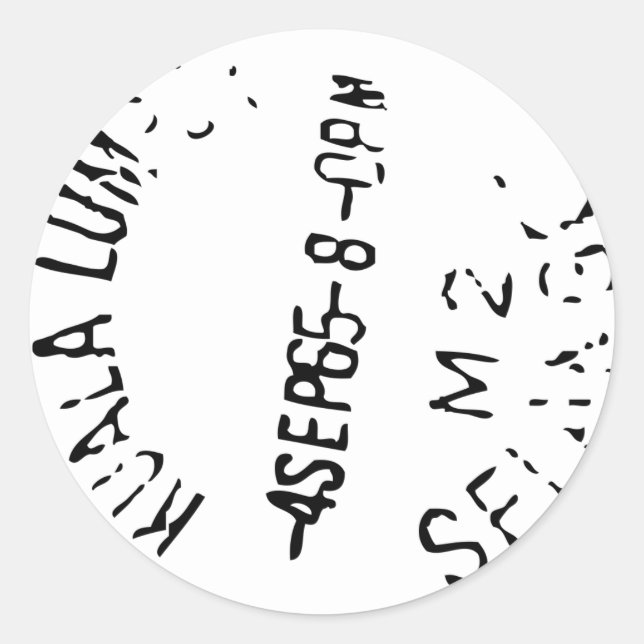 Passport Stamp Classic Round Sticker (Front)