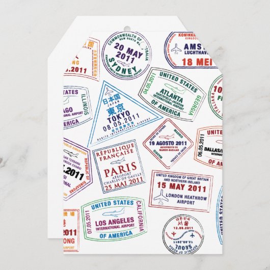 Passport Stamp Pattern Print (Front/Back)