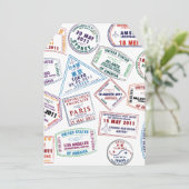 Passport Stamp Pattern Print (Standing Front)