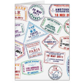 Passport Stamp Pattern Print (Front)