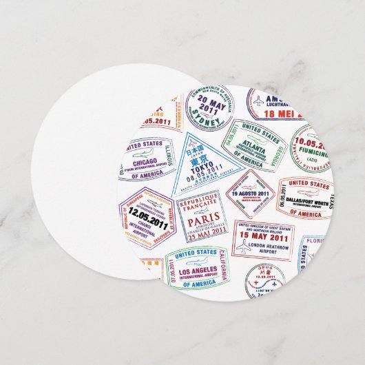 Passport Stamp Pattern Print (Front/Back)