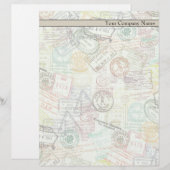 Passport Stamp Print Letterhead (Front/Back)