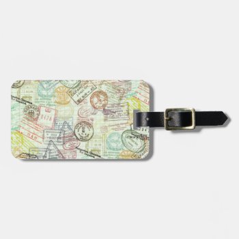 Passport Stamp Print Luggage Tag by stopnbuy at Zazzle
