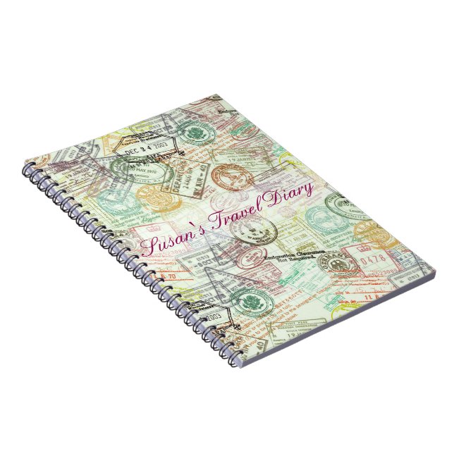 Passport Stamp Print Notebook (Right Side)