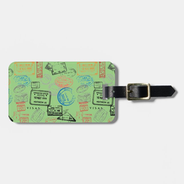 Passport Stamps Luggage Tags (Front Horizontal)