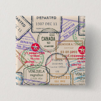 Passport Stamps Travel Button