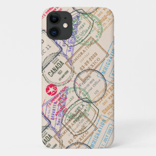 Passport Stamps Travel iPhone 11 Case